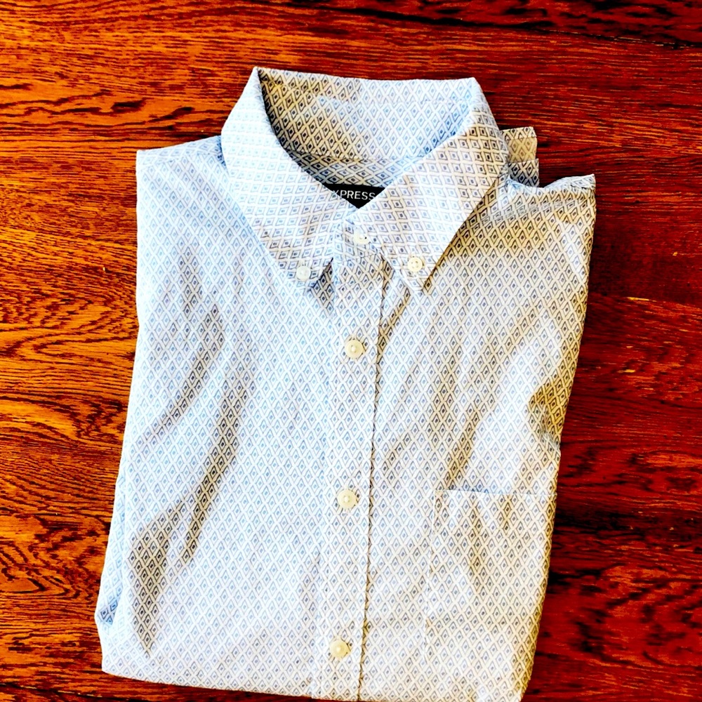 Express Mens Long Sleeve Button Down Shirt